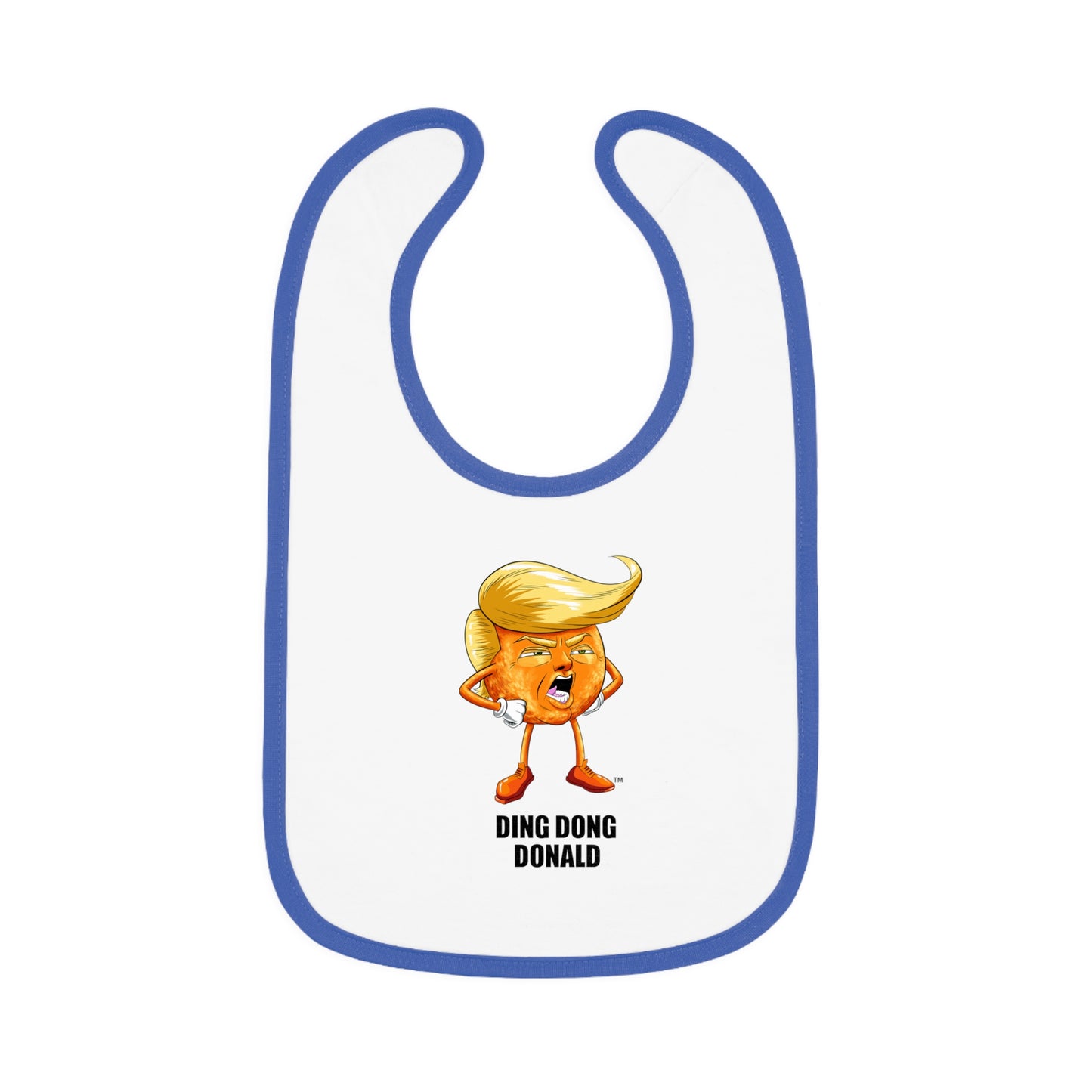 Funny Baby Bib - Ding Dong Donald, Cute Gift for Baby Showers, Foodie Bib, Baby Gift, Toddler Bib, Funny Parenting Humor