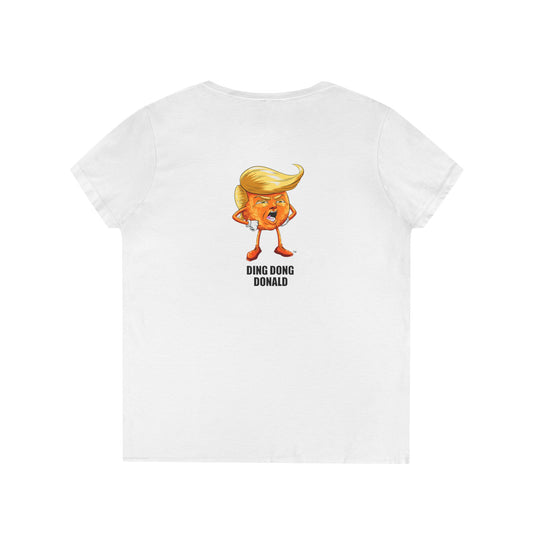 Funny Political V-Neck T-Shirt, Humor Tee, Gift for Politics Lovers, Unique Humor Top, Cute Graphic Shirt