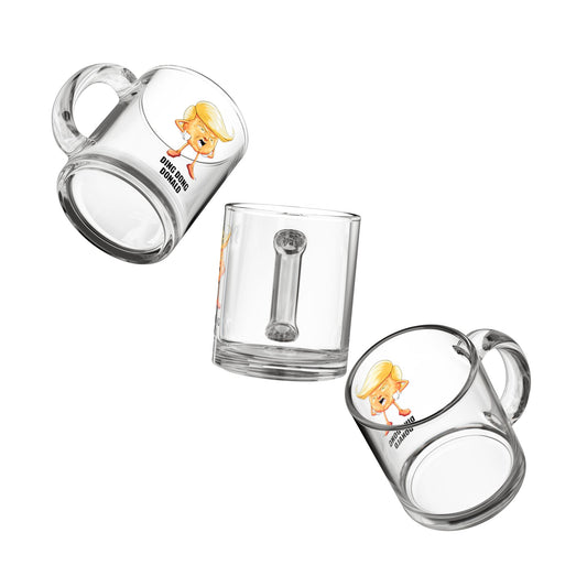 Ding Dong Donald Glass Mug, Gift for Friends, Funny Coffee Cup, Political Party Favor