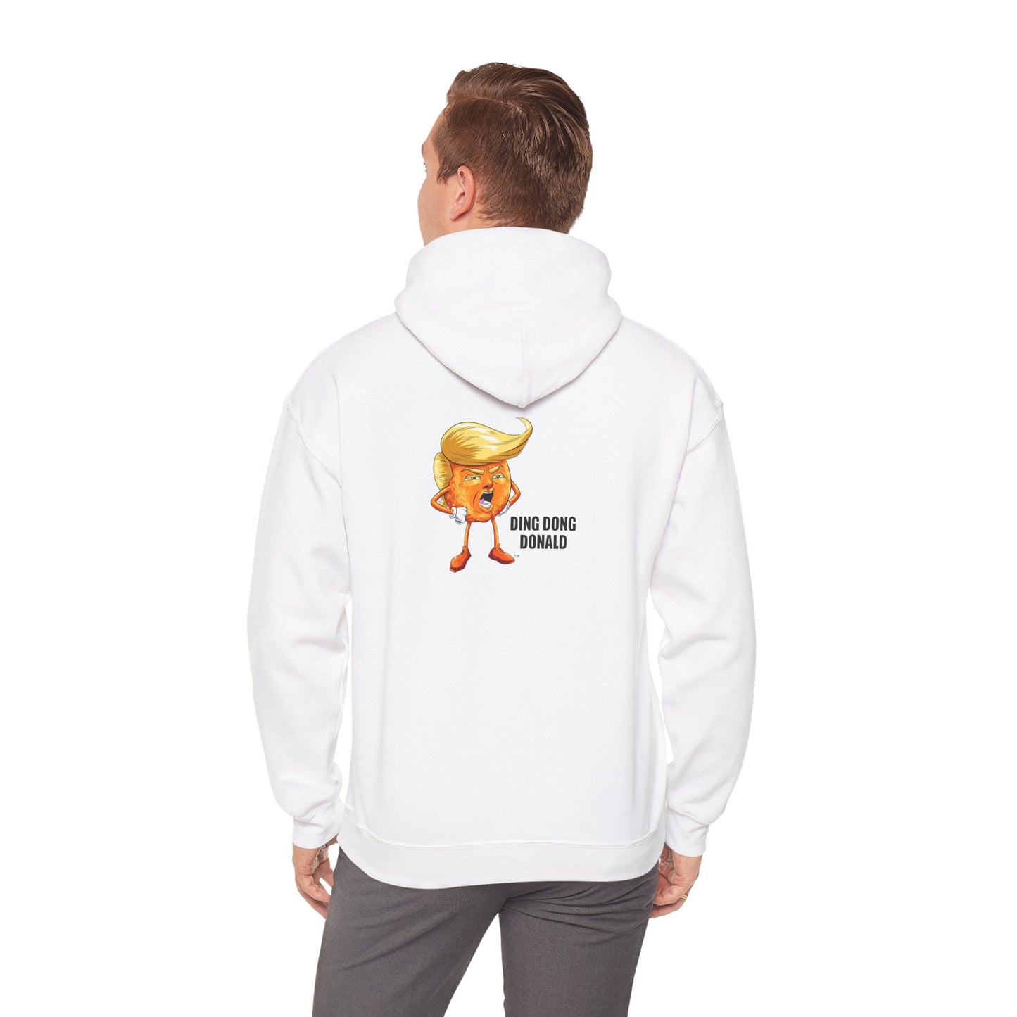 Ding Dong Donald Hoodie, Unisex Sweatshirt, Humor Apparel, Gift for Political Satire Lovers, Election Day Outfit, Quirky Fashion