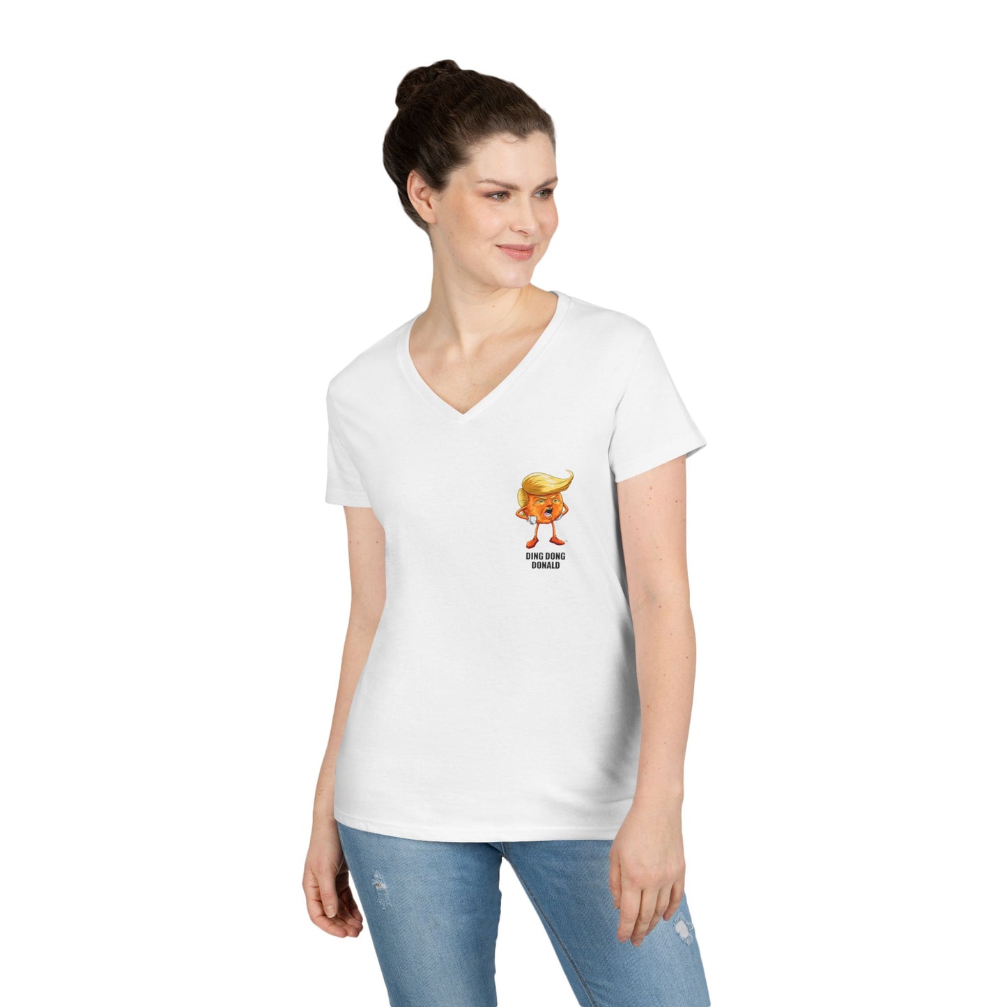 Funny Political V-Neck T-Shirt, Humor Tee, Gift for Politics Lovers, Unique Humor Top, Cute Graphic Shirt