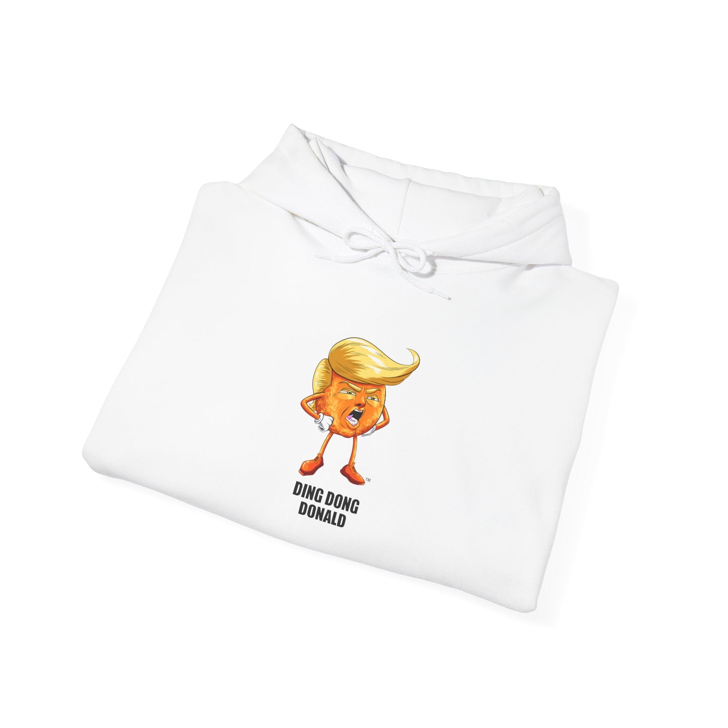 Ding Dong Donald Hoodie, Unisex Sweatshirt, Humor Apparel, Gift for Political Satire Lovers, Election Day Outfit, Quirky Fashion