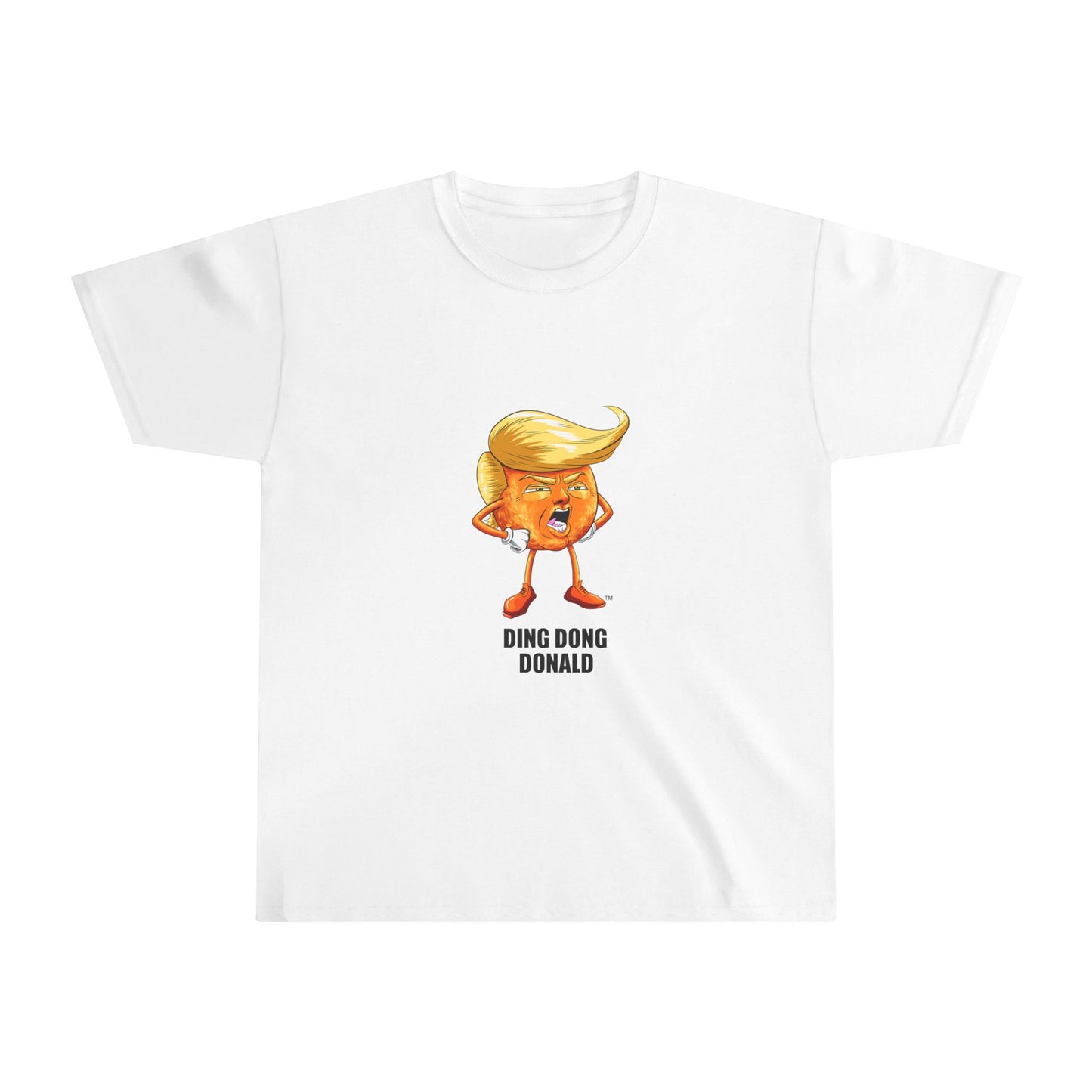 Youth Tee with Fun Cartoon Design - 'Ding Dong Donald', Kids T-Shirt, Birthday Gift, Humorous Apparel, Cute Fashion