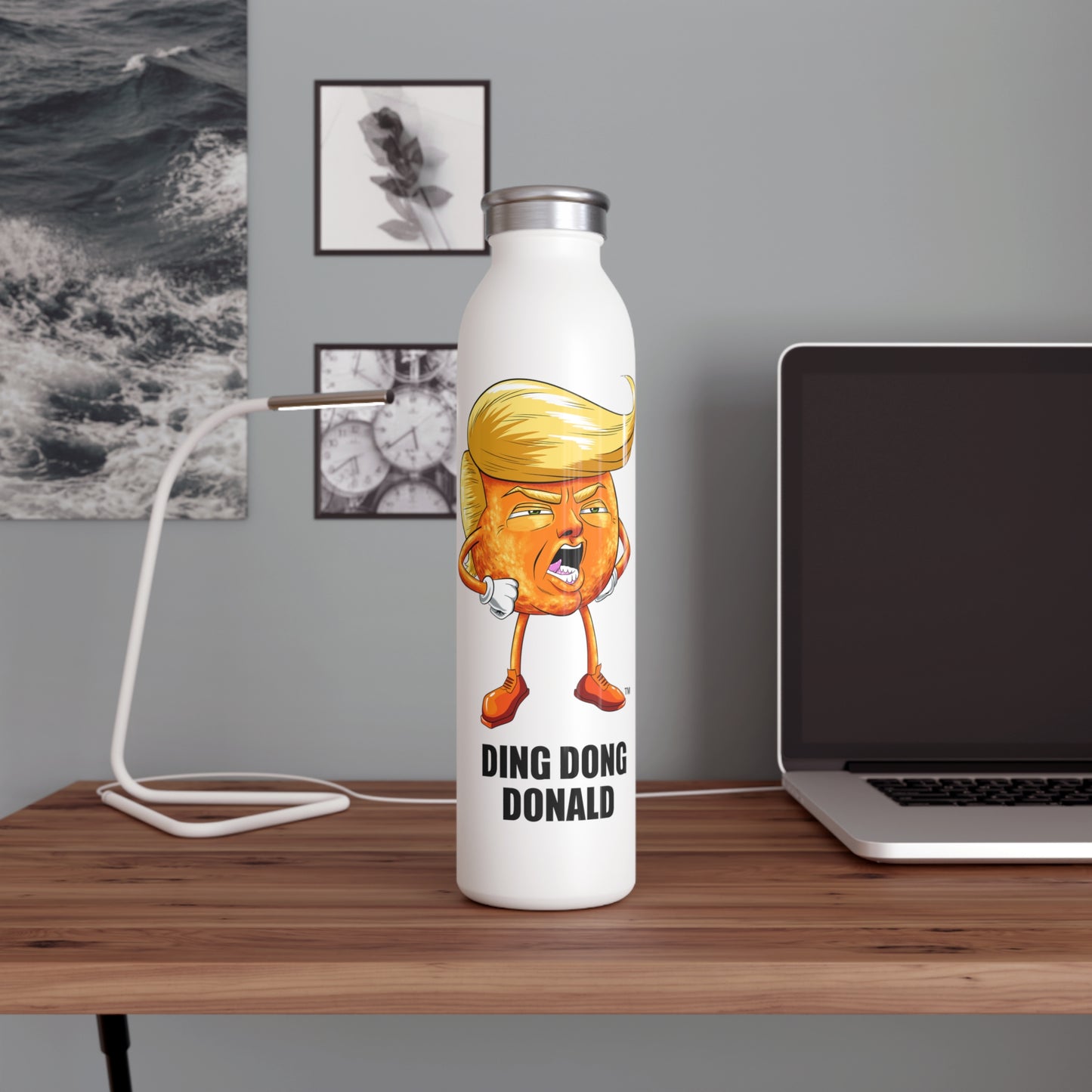 Ding Dong Donald Slim Water Bottle - Quirky Drinkware for Fun Lovers, Humorous Gift, Political Memes, Eco-Friendly Hydration, Party [...]