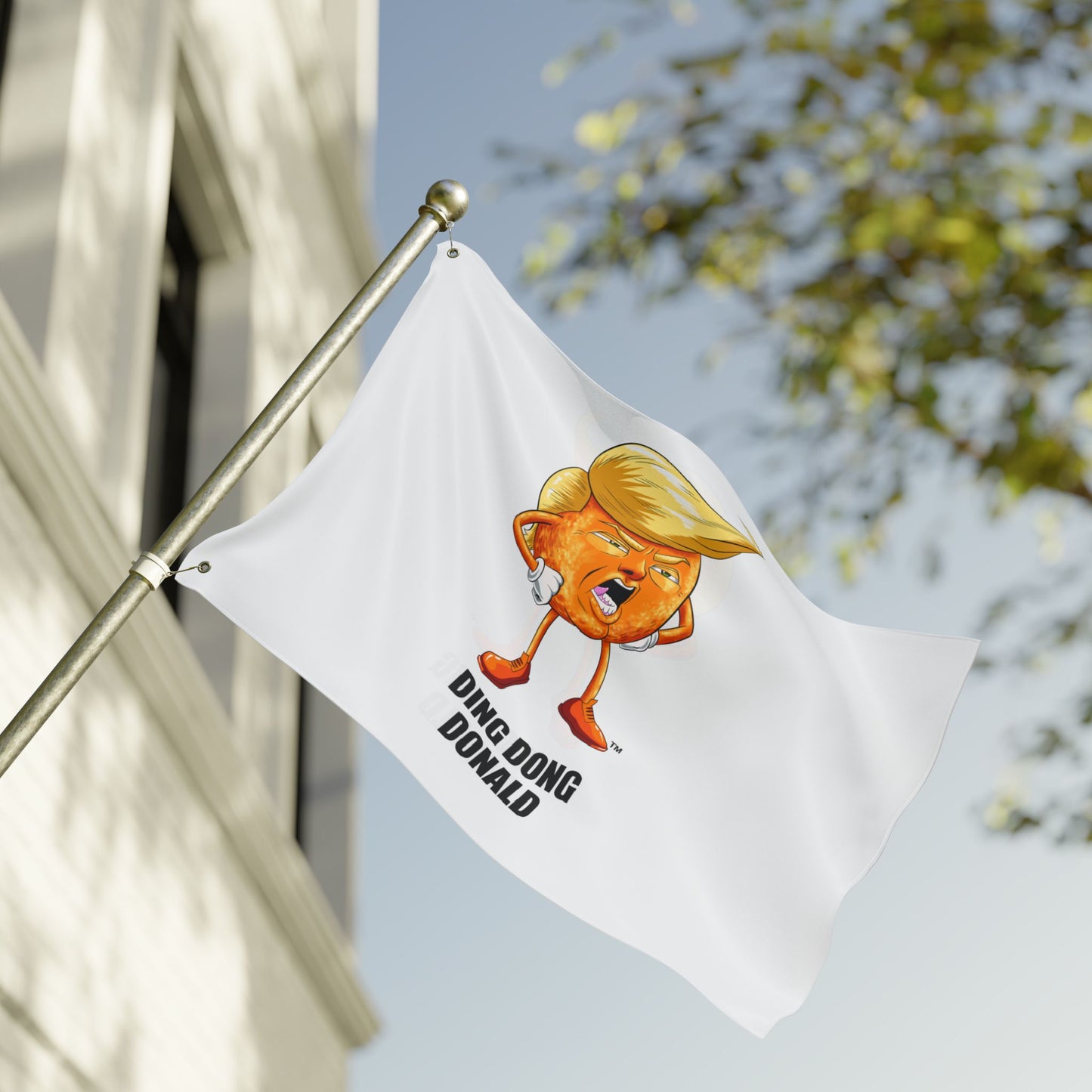 Funny Double Sided Flag with 'Ding Dong Donald' Design, Garden Decor, Outdoor Banner, Political Gift, Humorous Wall Hanging, Party [...]