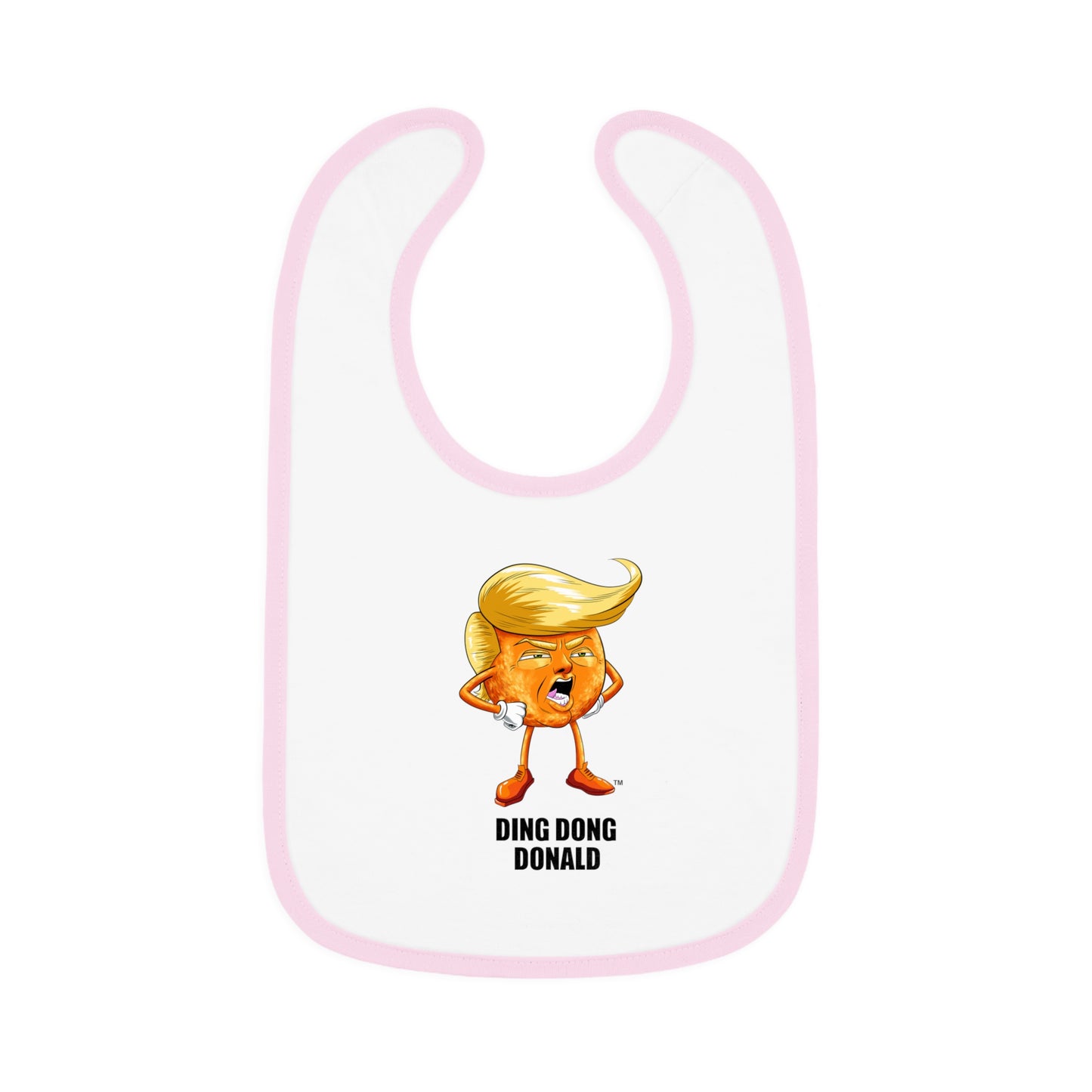 Funny Baby Bib - Ding Dong Donald, Cute Gift for Baby Showers, Foodie Bib, Baby Gift, Toddler Bib, Funny Parenting Humor