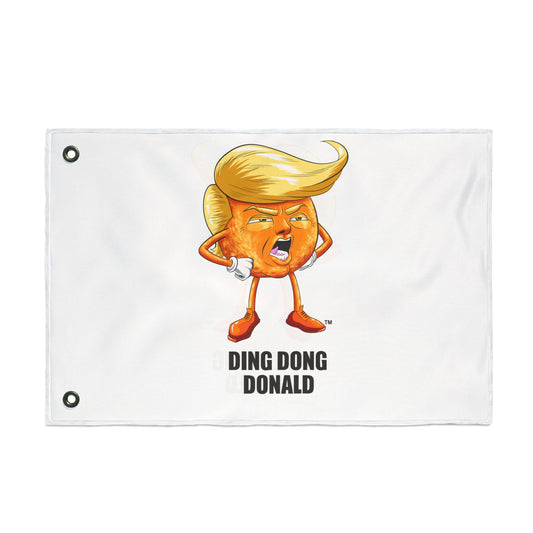 Funny Double Sided Flag with 'Ding Dong Donald' Design, Garden Decor, Outdoor Banner, Political Gift, Humorous Wall Hanging, Party [...]