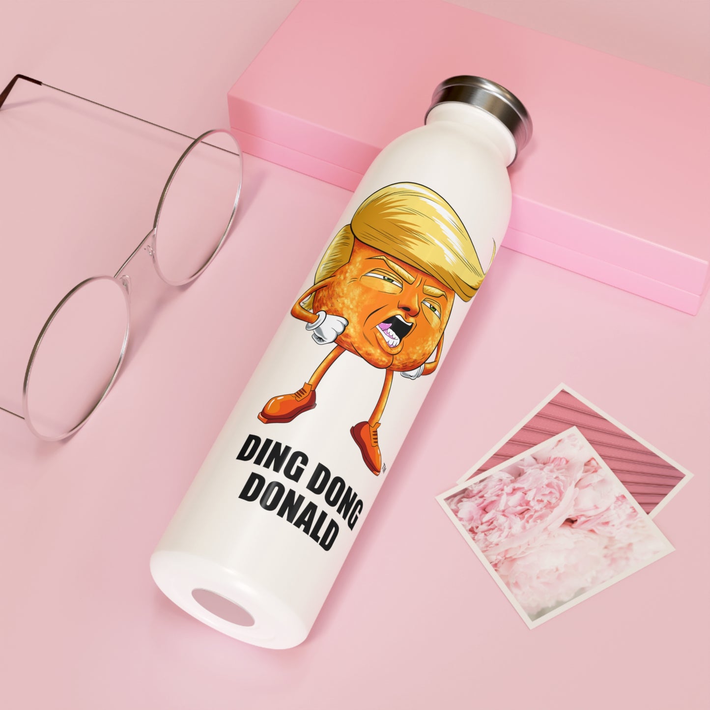 Ding Dong Donald Slim Water Bottle - Quirky Drinkware for Fun Lovers, Humorous Gift, Political Memes, Eco-Friendly Hydration, Party [...]