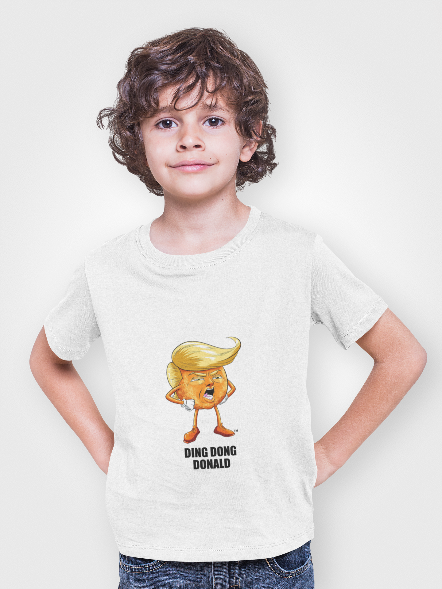 Youth Tee with Fun Cartoon Design - 'Ding Dong Donald', Kids T-Shirt, Birthday Gift, Humorous Apparel, Cute Fashion