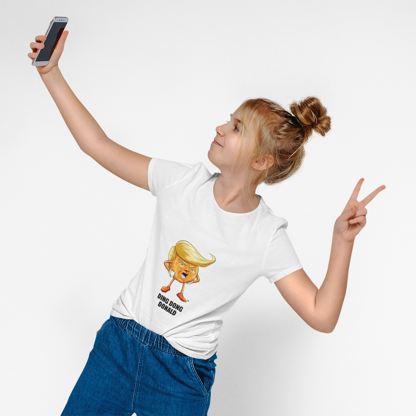 Youth Tee with Fun Cartoon Design - 'Ding Dong Donald', Kids T-Shirt, Birthday Gift, Humorous Apparel, Cute Fashion