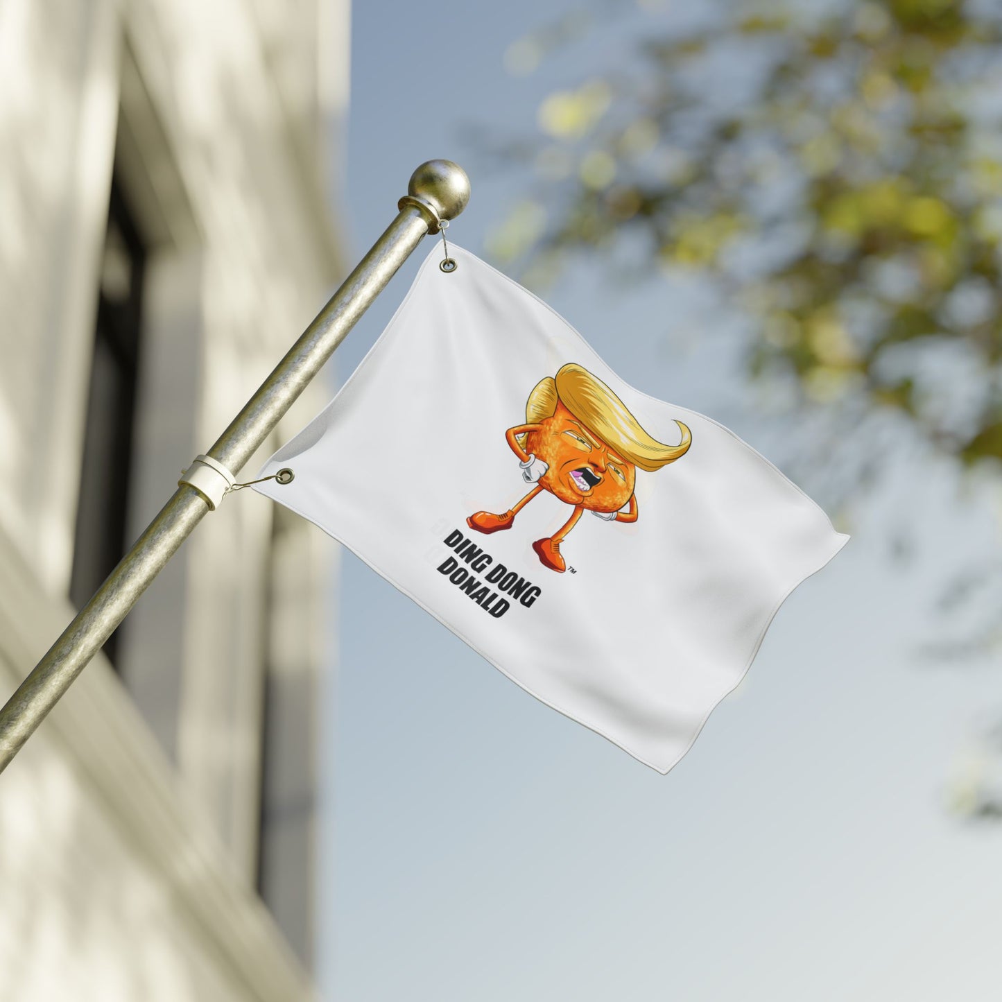 Funny Double Sided Flag with 'Ding Dong Donald' Design, Garden Decor, Outdoor Banner, Political Gift, Humorous Wall Hanging, Party [...]