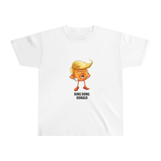 Youth Tee with Fun Cartoon Design - 'Ding Dong Donald', Kids T-Shirt, Birthday Gift, Humorous Apparel, Cute Fashion