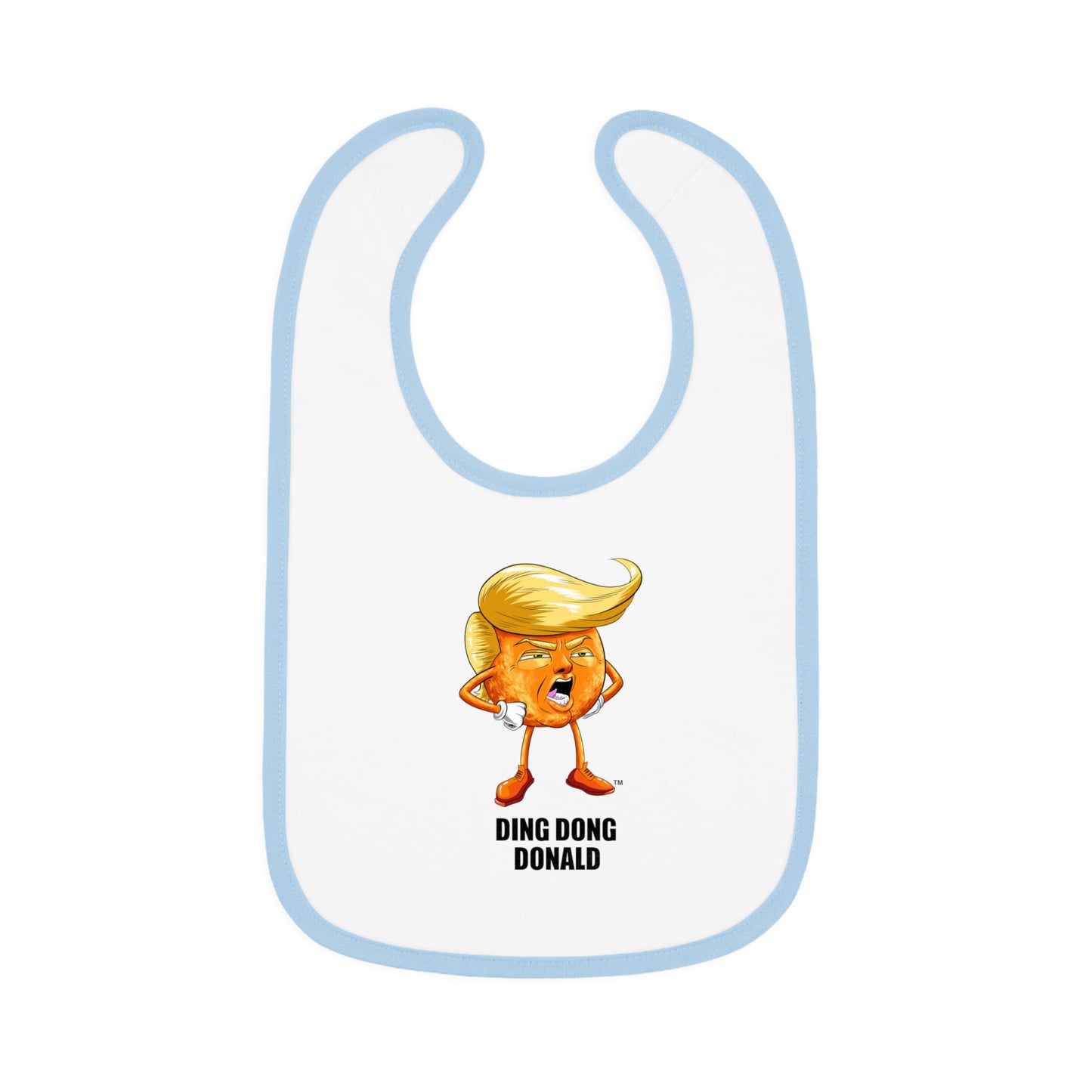 Funny Baby Bib - Ding Dong Donald, Cute Gift for Baby Showers, Foodie Bib, Baby Gift, Toddler Bib, Funny Parenting Humor